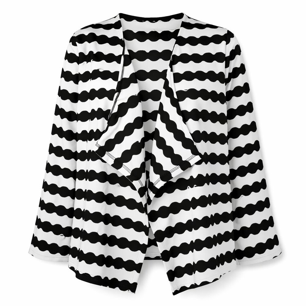 NWT KAREN BROOKS Drape Front Cardigan Size M